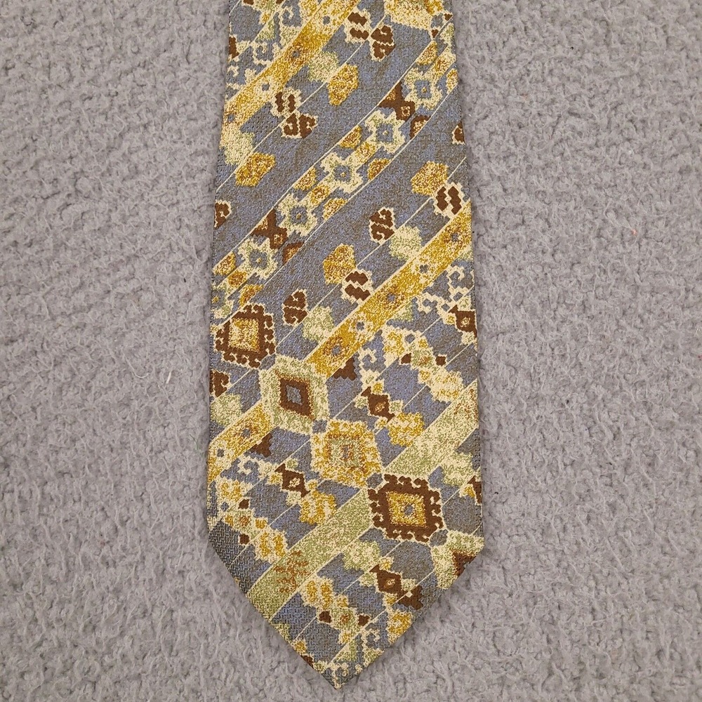 Hugo Boss Tie Necktie Mens 100% Silk Classic Abstract Made in Italy